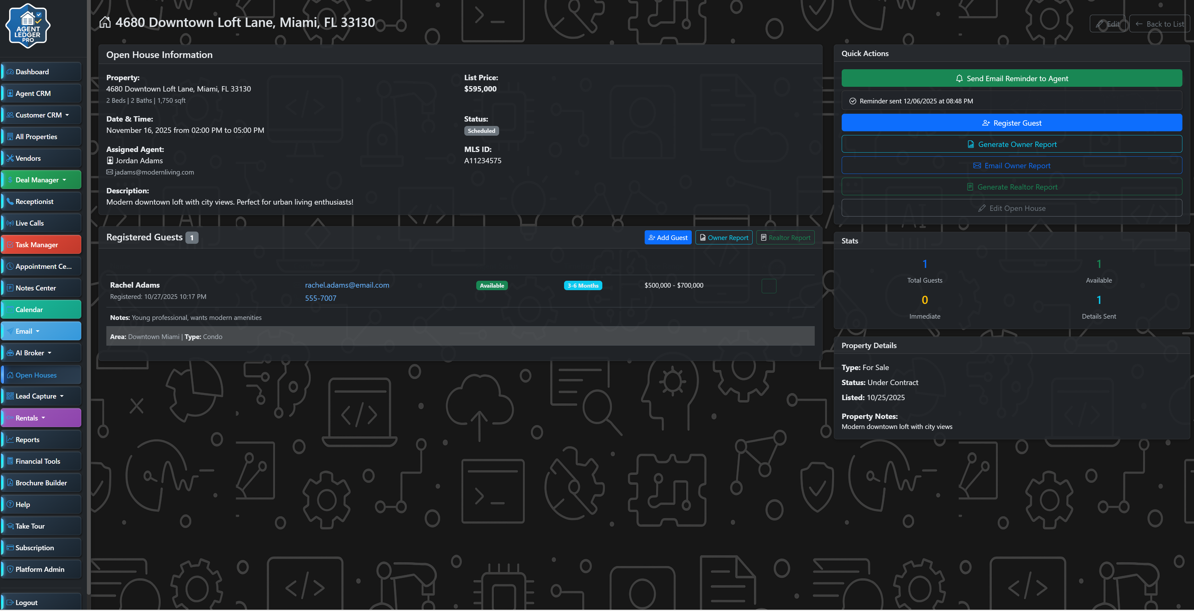 Open House Management